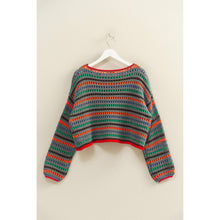 Load image into Gallery viewer, Multi Color Stripe Oversized Sweater