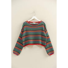 Load image into Gallery viewer, Multi Color Stripe Oversized Sweater