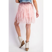 Load image into Gallery viewer, TULLE MESH LAYERED MINI SKIRT