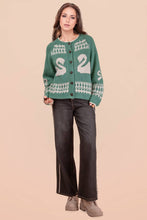 Load image into Gallery viewer, Oversized Graphic Casual Knit Sweater Cardigan