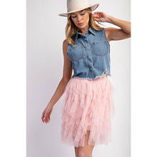 Load image into Gallery viewer, TULLE MESH LAYERED MINI SKIRT