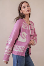 Load image into Gallery viewer, Oversized Graphic Casual Knit Sweater Cardigan