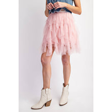 Load image into Gallery viewer, TULLE MESH LAYERED MINI SKIRT