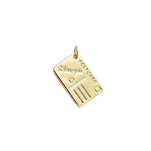 Load image into Gallery viewer, Gold Postcard Charm