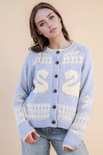 Load image into Gallery viewer, Oversized Graphic Casual Knit Sweater Cardigan