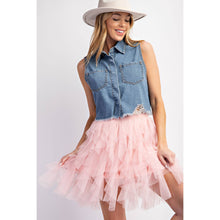 Load image into Gallery viewer, TULLE MESH LAYERED MINI SKIRT