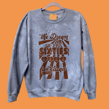 Load image into Gallery viewer, Dream of the Sixties Blue Cloud Dye Crewneck