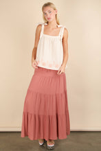Load image into Gallery viewer, Tiered Layers Woven Midi Skirt
