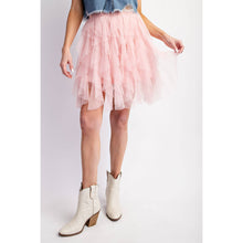 Load image into Gallery viewer, TULLE MESH LAYERED MINI SKIRT
