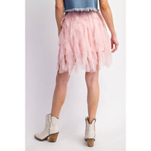 Load image into Gallery viewer, TULLE MESH LAYERED MINI SKIRT
