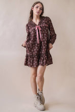 Load image into Gallery viewer, Floral Printed Front Bow Mini Dress
