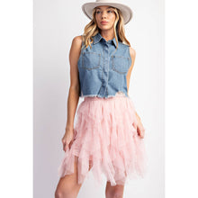 Load image into Gallery viewer, TULLE MESH LAYERED MINI SKIRT
