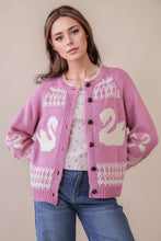Load image into Gallery viewer, Oversized Graphic Casual Knit Sweater Cardigan
