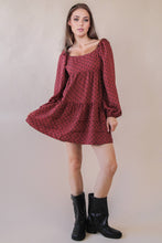 Load image into Gallery viewer, Polka Dot Printed Tiered Layers Mini Dress
