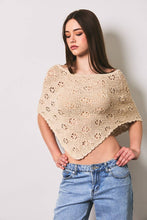 Load image into Gallery viewer, OPENWORK DETAIL SWEATER PONCHO
