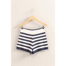 Load image into Gallery viewer, Fitted Striped Knit Shorts
