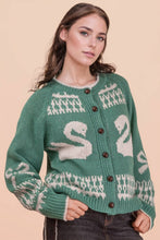 Load image into Gallery viewer, Oversized Graphic Casual Knit Sweater Cardigan
