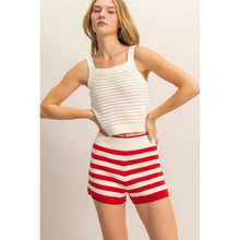 Load image into Gallery viewer, Fitted Striped Knit Shorts
