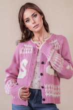 Load image into Gallery viewer, Oversized Graphic Casual Knit Sweater Cardigan
