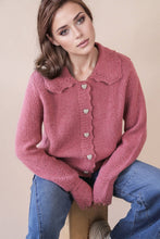 Load image into Gallery viewer, Heart Button Down Knit Sweater Cardigan
