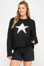 Load image into Gallery viewer, EVERYDAY CLASSIC LOOSE FIT STAR CROP SWEATER PULLOVER

