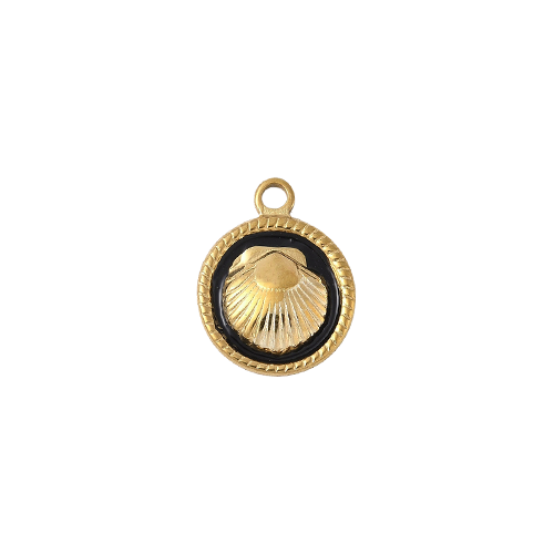 Black Inlaid Shell Medallion