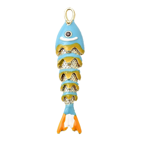 Blue Flippy Fish Charm