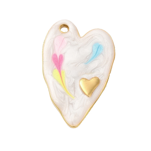 Colorful Funky Heart Pendant