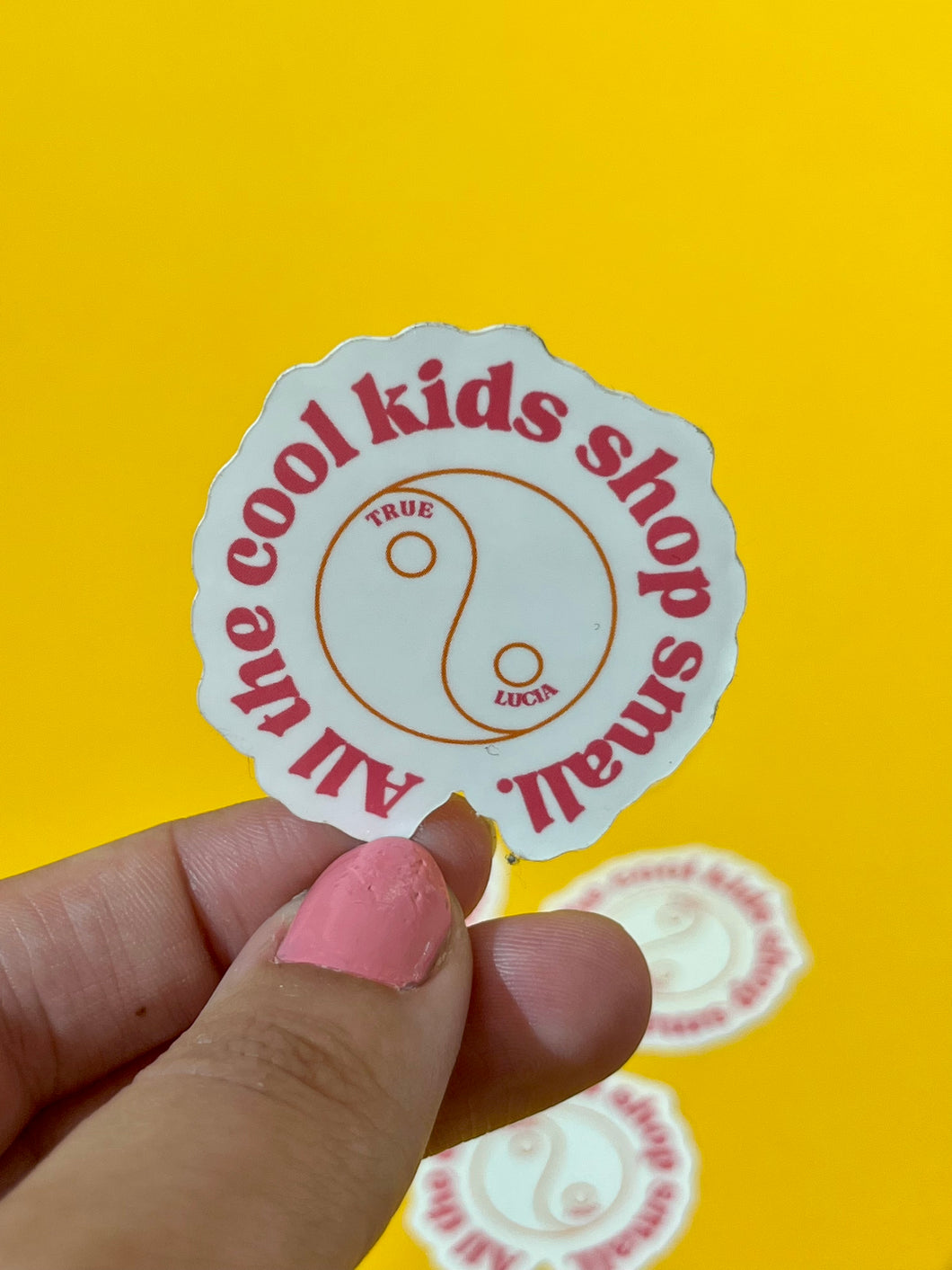 All the cool kids shop small sticker