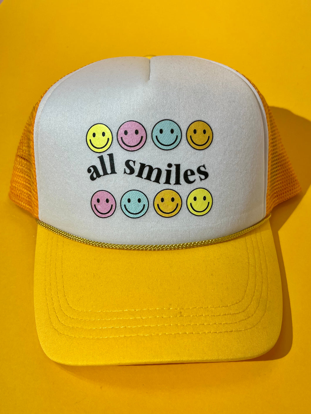 All smiles trucker hat