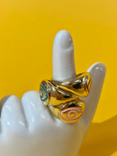 Load image into Gallery viewer, Evil eye adjustable ring
