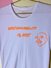 Load image into Gallery viewer, Sustainability is hot baby tee
