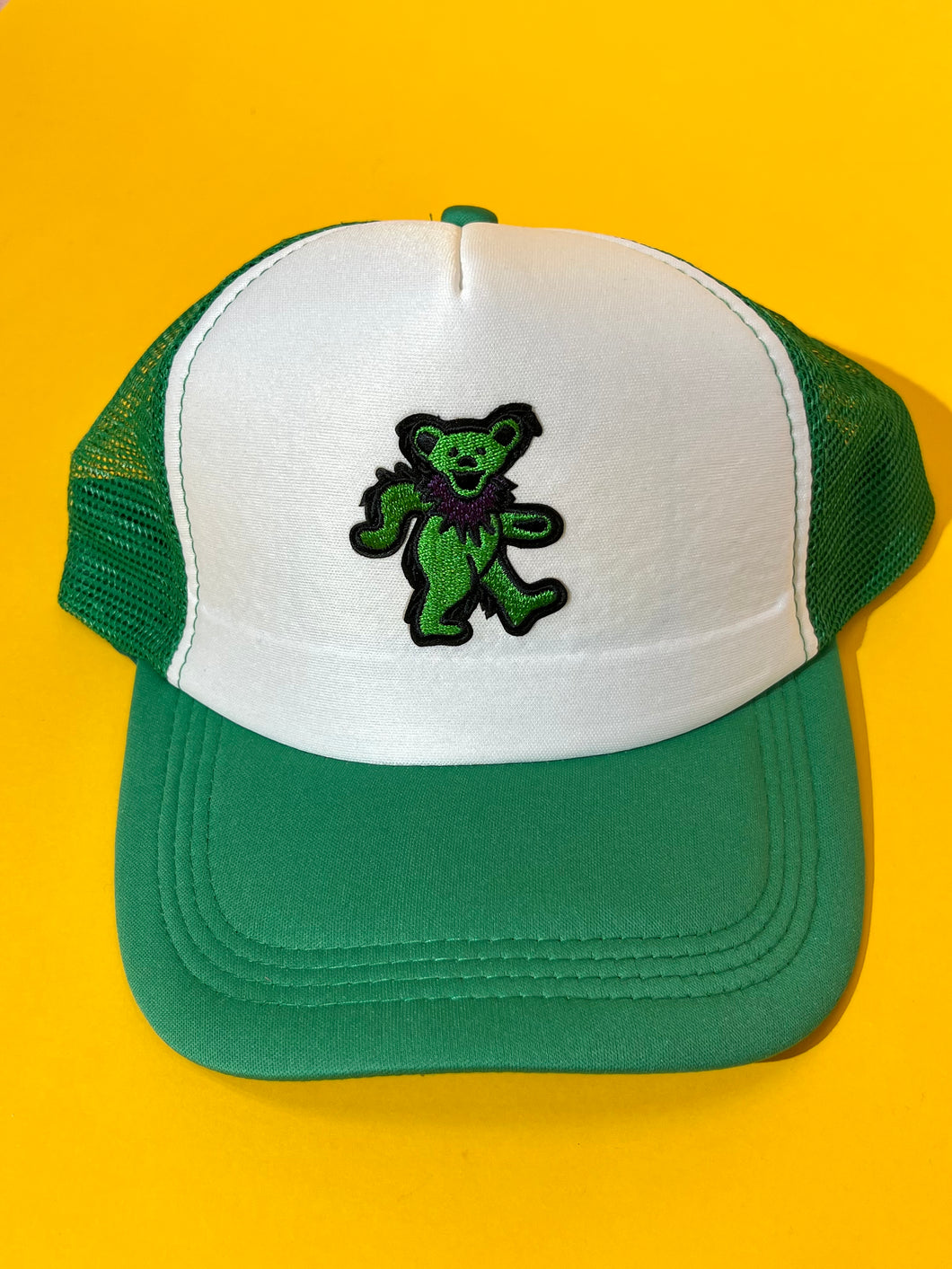 Dancing Bear Green Trucker Hat