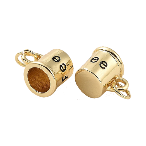 Gold Coffee Mug Charm