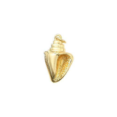 Gold Conch Shell Charm