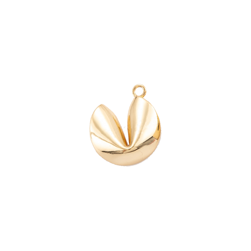 Gold Fortune Cookie Charm