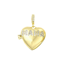 Load image into Gallery viewer, Gold Sparkly Mama Locket Charm
