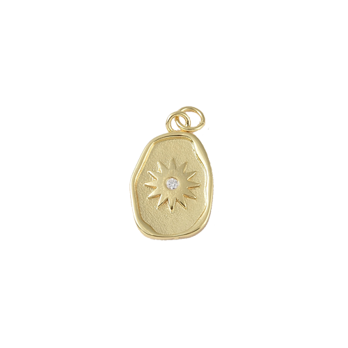Gold Stellar Zirconia Charm