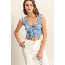 Load image into Gallery viewer, Gingham tank blue/white
