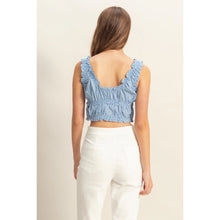 Load image into Gallery viewer, Gingham tank blue/white
