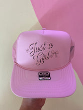 Load image into Gallery viewer, Just a girl trucker hat
