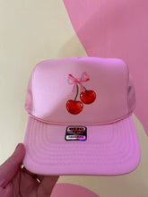 Load image into Gallery viewer, Cherry bow trucker hat
