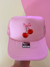 Load image into Gallery viewer, Cherry bow trucker hat
