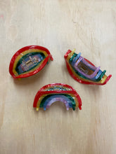 Load image into Gallery viewer, Rainbow acrylic hair clip
