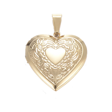 Load image into Gallery viewer, Large Floral Heart Locket
