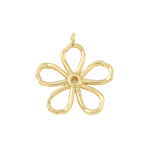 Large Gold Daisy Charm