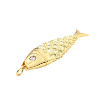 Load image into Gallery viewer, Large Gold Fish Charm
