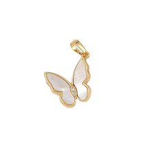 Load image into Gallery viewer, Pearl Inlay Butterfly Charm
