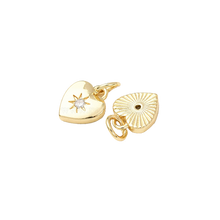Load image into Gallery viewer, Small Stellar Gold Heart Charm
