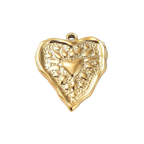 Textured Ray Heart Medallion